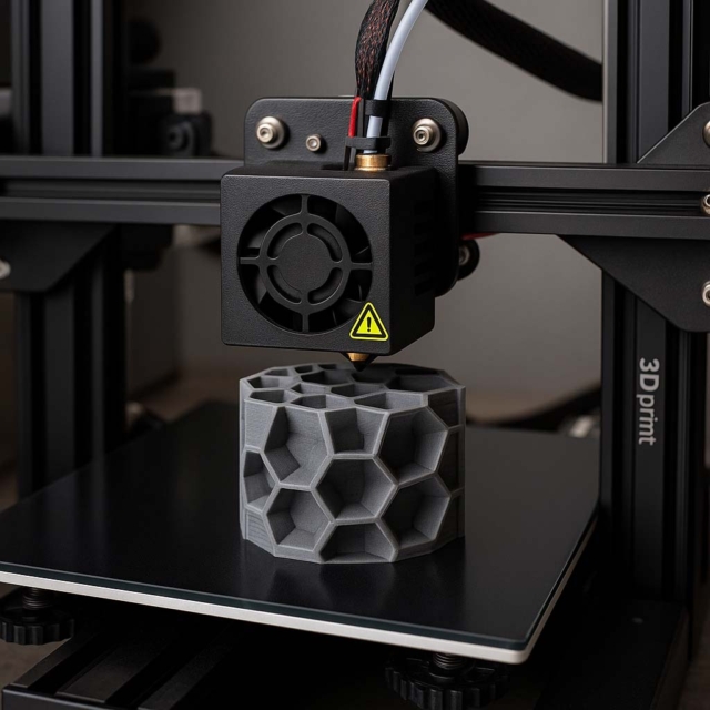 3d tisk fdm vrstva seda honeycomb struktura